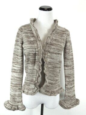 Tashia London 100% cashmere ruffles cardigan S